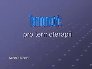 pro termoterapii