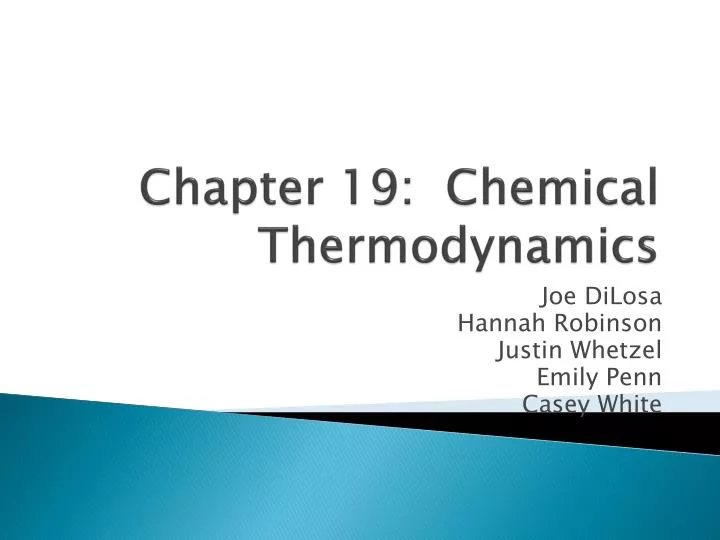 chapter 19 chemical thermodynamics