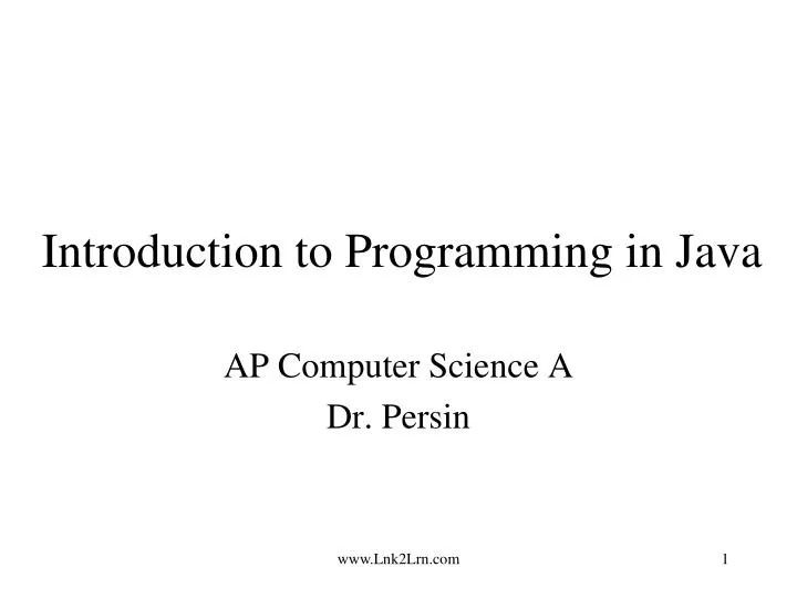 introduction to programming in java