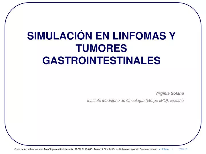 simulaci n en linfomas y tumores gastrointestinales