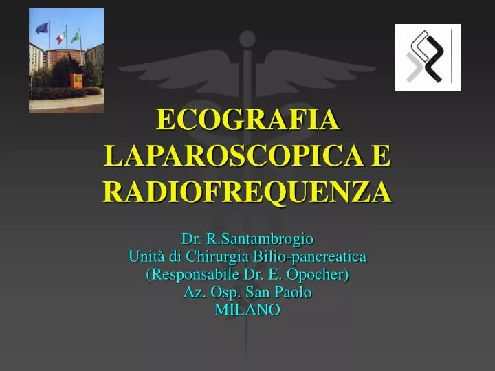 ecografia laparoscopica e radiofrequenza