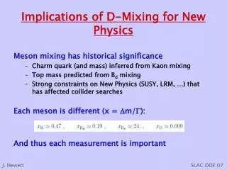Implications of D-Mixing for New Physics