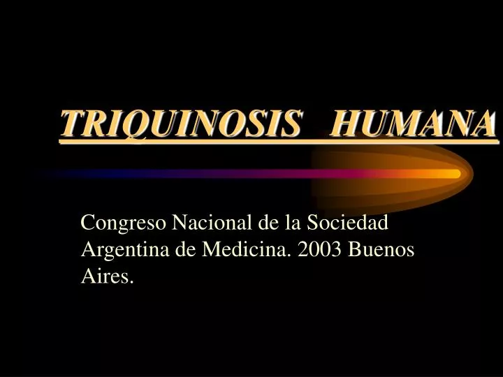 triquinosis humana
