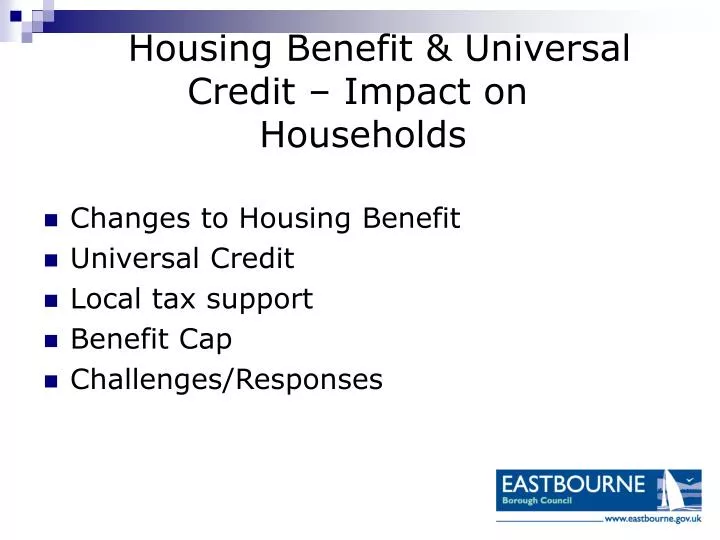housing benefit universal credit impact on households