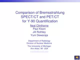 Comparison of Bremsstrahlung SPECT/CT and PET/CT for Y-90 Quantification