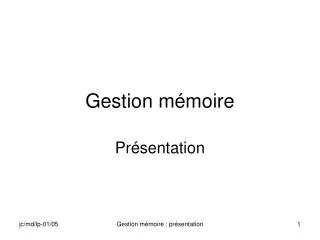 gestion m moire