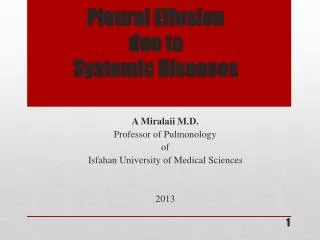 pleural effusion due to systemic diseases