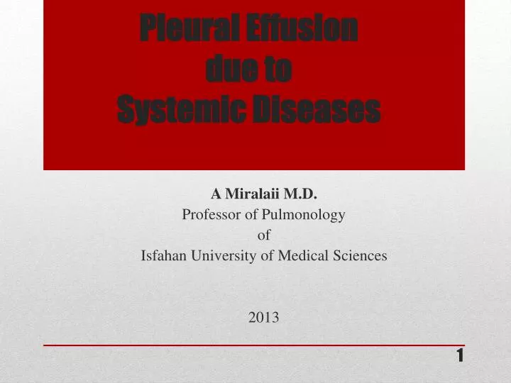 pleural effusion due to systemic diseases