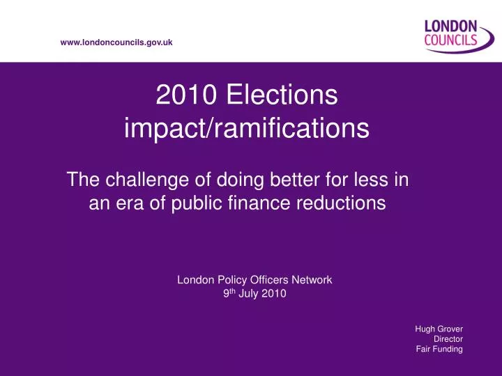 2010 elections impact ramifications