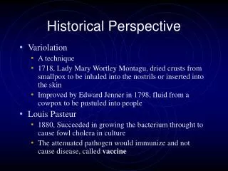 historical perspective