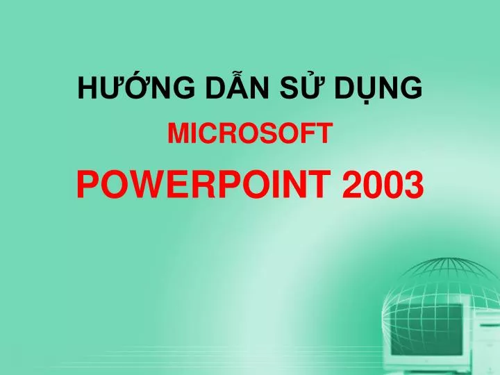 h ng d n s d ng microsoft powerpoint 2003