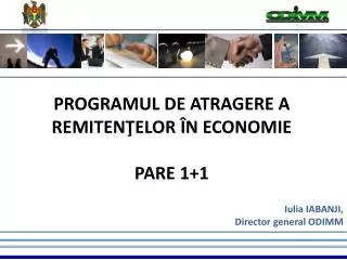 programul de atragere a remiten elor n economie pare 1 1