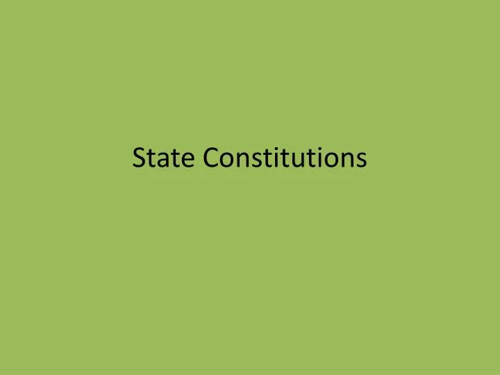 state constitutions