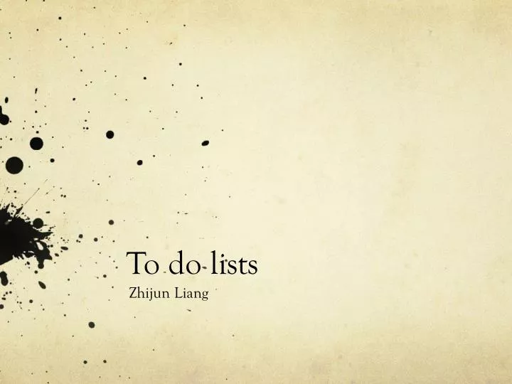 to do lists
