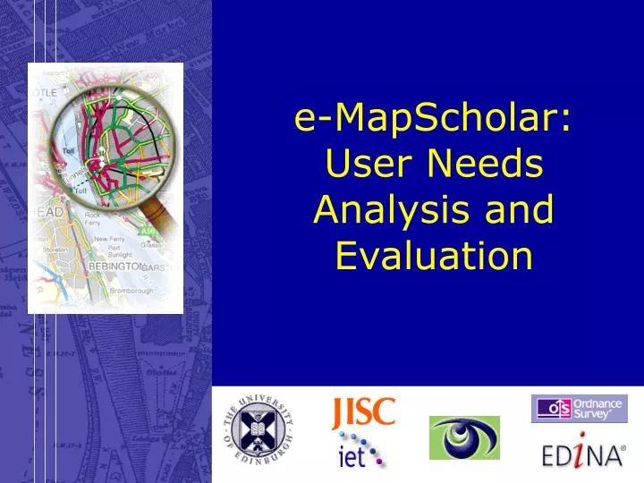 e mapscholar user needs analysis and evaluation