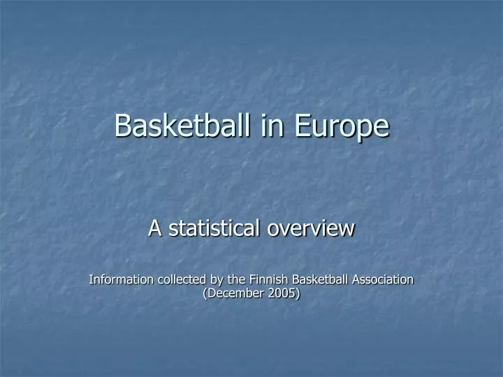 basketball in europe