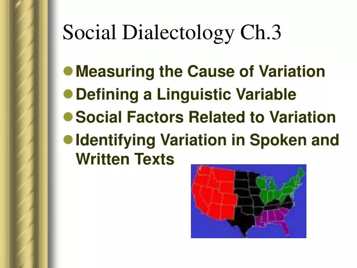 social dialectology ch 3