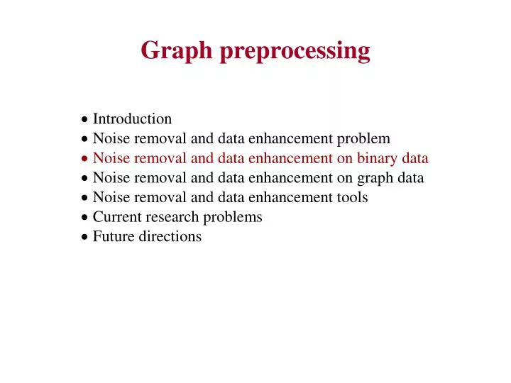graph preprocessing