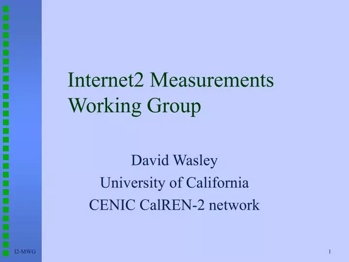 internet2 measurements working group