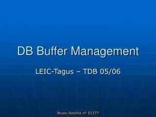 db buffer management