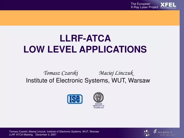 llrf atca low level applications