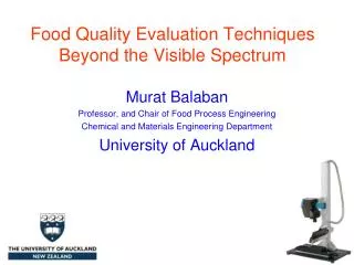 Food Quality Evaluation Techniques Beyond the Visible Spectrum