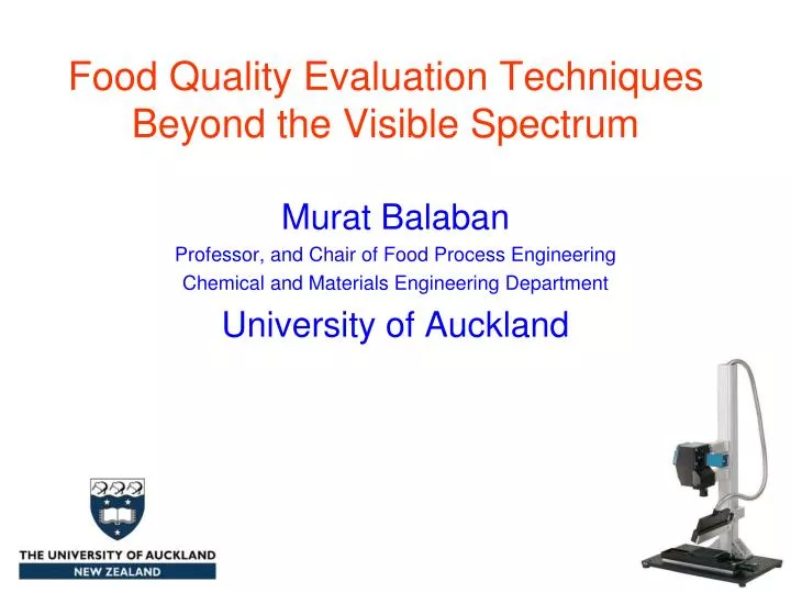 food quality evaluation techniques beyond the visible spectrum