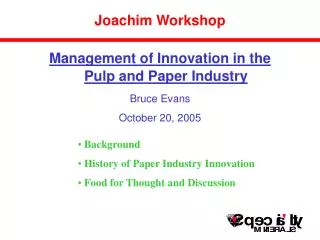 Joachim Workshop