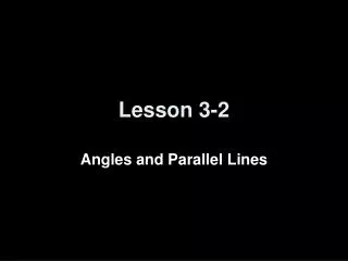 Lesson 3-2