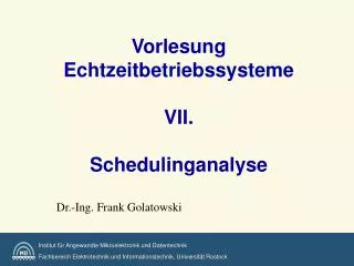 vorlesung echtzeitbetriebssysteme vii schedulinganalyse