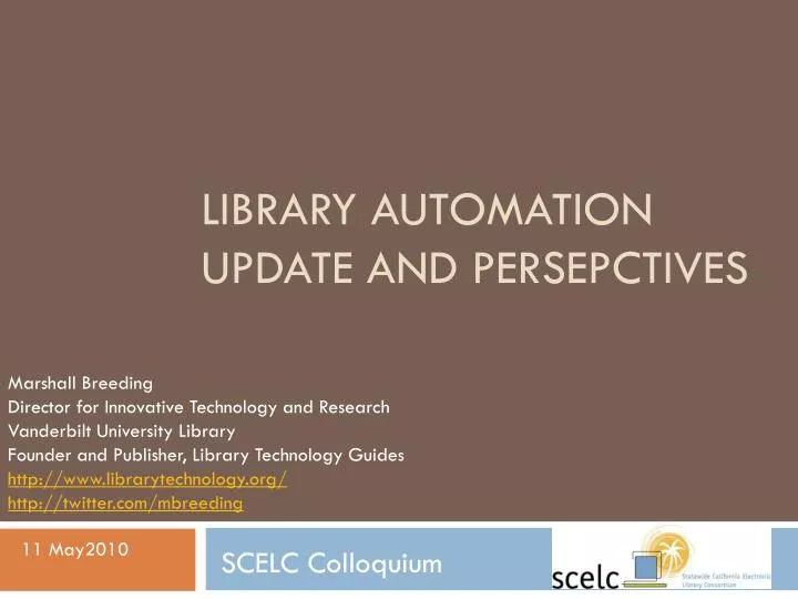library automation update and persepctives