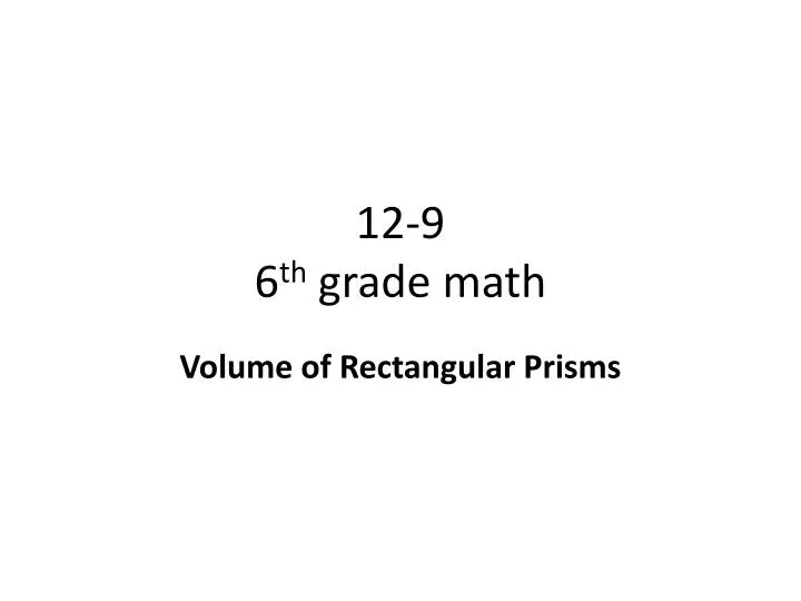 12 9 6 th grade math