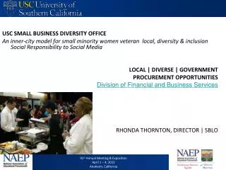 USC SMALL BUSINESS DIVERSITY OFFICE