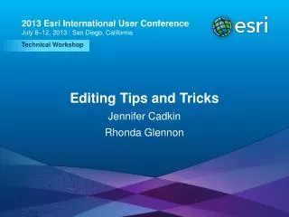 Editing Tips and Tricks