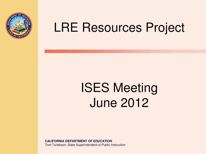 lre resources project ises meeting june 2012