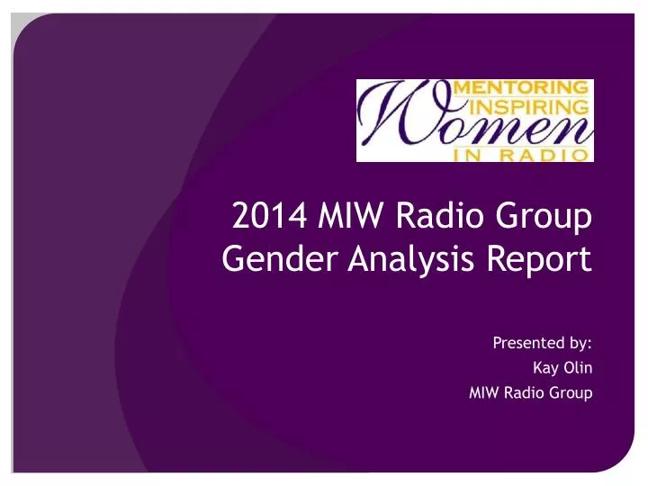 2014 miw radio group gender analysis report