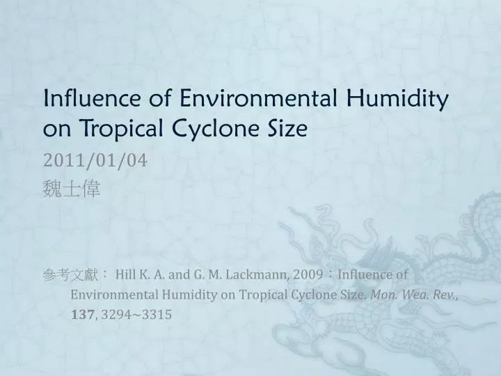influence of environmental humidity on tropical cyclone size