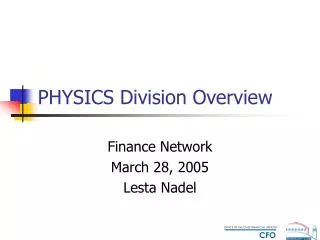 PHYSICS Division Overview