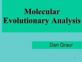 Molecular Evolutionary Analysis
