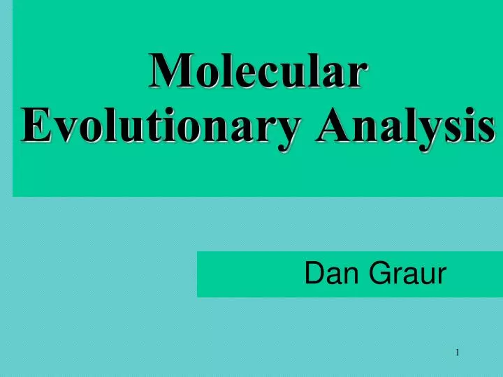 molecular evolutionary analysis