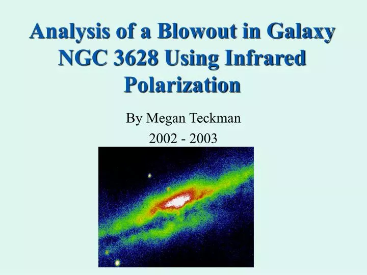 analysis of a blowout in galaxy ngc 3628 using infrared polarization