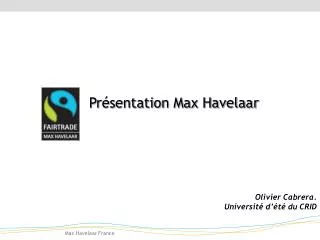 fairtrade max havelaar