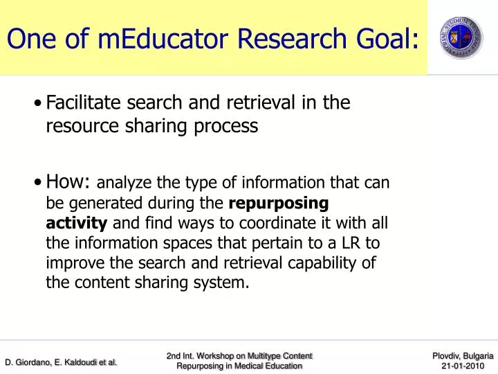 one of meducator research goal