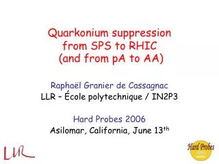 Quarkonium suppression from SPS to RHIC