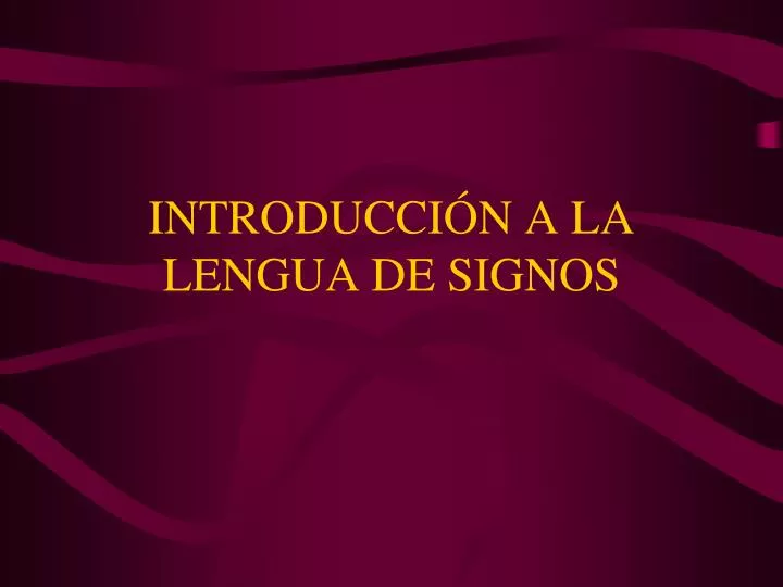 introducci n a la lengua de signos