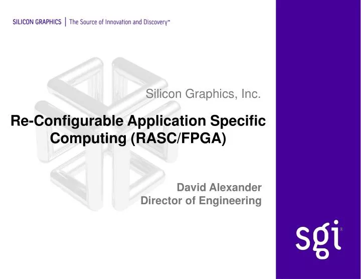re configurable application specific computing rasc fpga