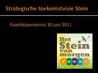 Strategische toekomstvisie Stein