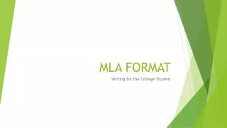 MLA FORMAT