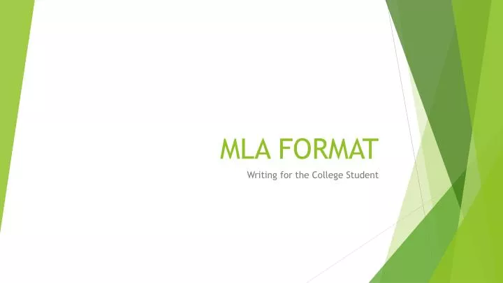 mla format