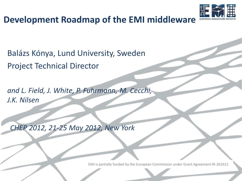 PPT - Development Roadmap of the EMI middleware PowerPoint Presentation ...